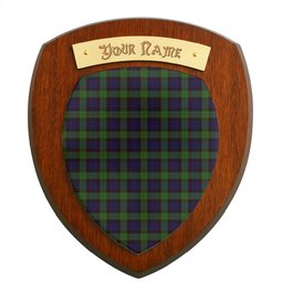 ScotsTee Shop Scottish Nicolson Green Hunting Clan Tartan Wooden Wall Plaque Personalize with Your Name
