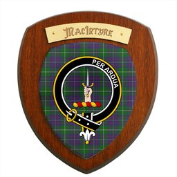 ScotsTee Shop Scottish MacIntyre Inglis Clan Crest Scottish Tartan Wooden Wall Plaque