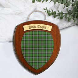 ScotsTee Shop Scottish Moss Clan Tartan Wooden Wall Plaque Personalize with Your Name