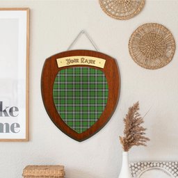 ScotsTee Shop Scottish Moss Clan Tartan Wooden Wall Plaque Personalize with Your Name