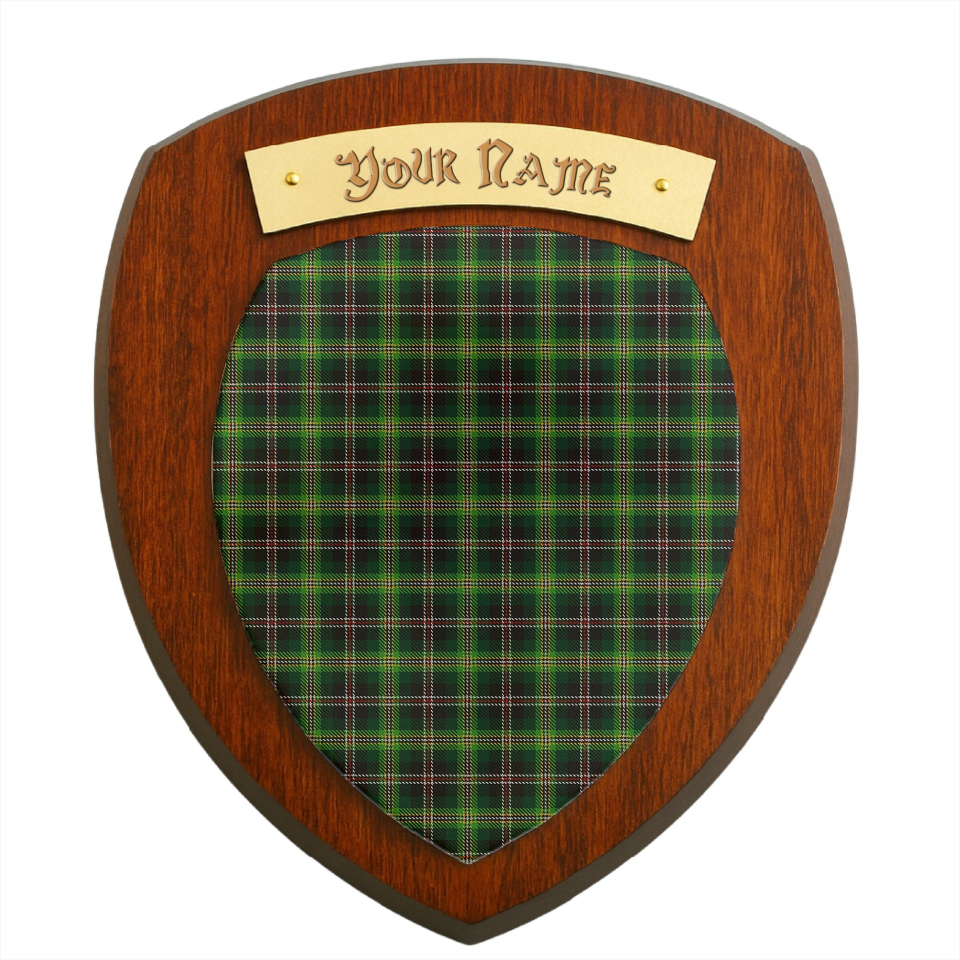 ScotsTee Shop Scottish Madewell Clan Tartan Wooden Wall Plaque Personalize with Your Name