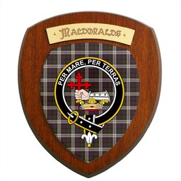 ScotsTee Shop Scottish MacDonald Dress Clan Crest Scottish Tartan Wooden Wall Plaque