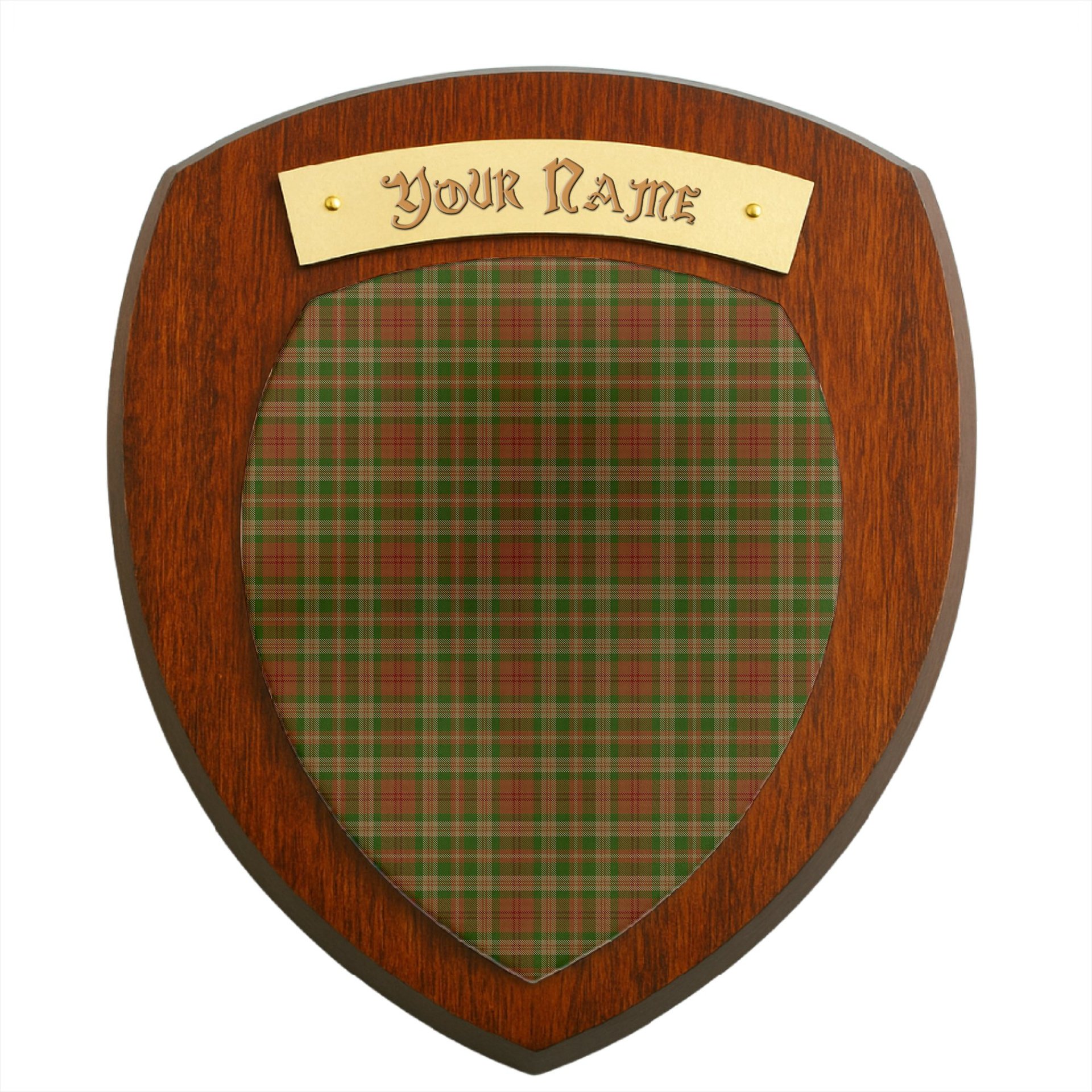 ScotsTee Shop Scottish Pierce Clan Tartan Wooden Wall Plaque Personalize with Your Name