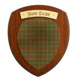 ScotsTee Shop Scottish Pierce Clan Tartan Wooden Wall Plaque Personalize with Your Name