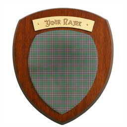ScotsTee Shop Scottish McFarland Hunting Ancient Clan Tartan Wooden Wall Plaque Personalize with Your Name