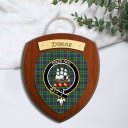 ScotsTee Shop Scottish Duncan Clan Crest Scottish Tartan Wooden Wall Plaque
