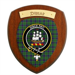 ScotsTee Shop Scottish Duncan Clan Crest Scottish Tartan Wooden Wall Plaque