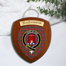 ScotsTee Shop Scottish MacNaughton Clan Crest Scottish Tartan Wooden Wall Plaque