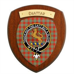 ScotsTee Shop Scottish Chattan Clan Crest Scottish Tartan Wooden Wall Plaque