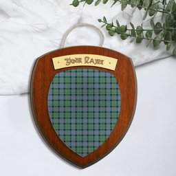 ScotsTee Shop Scottish Malcolm Ancient Clan Tartan Wooden Wall Plaque Personalize with Your Name