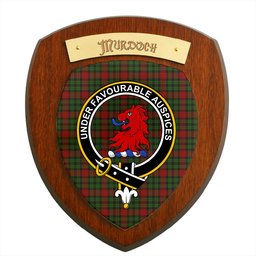 ScotsTee Shop Scottish Murdoch Dalgliesh Clan Crest Scottish Tartan Wooden Wall Plaque