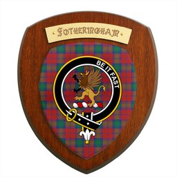 ScotsTee Shop Scottish Fotheringham Clan Crest Scottish Tartan Wooden Wall Plaque