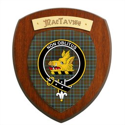 ScotsTee Shop Scottish MacTavish Hunting Clan Crest Scottish Tartan Wooden Wall Plaque