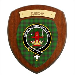 ScotsTee Shop Scottish Lundin Clan Crest Scottish Tartan Wooden Wall Plaque