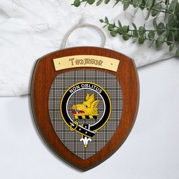 ScotsTee Shop Scottish Thomson Dress Grey Clan Crest Scottish Tartan Wooden Wall Plaque