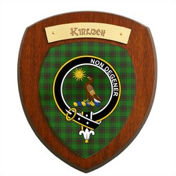 ScotsTee Shop Scottish Kinloch Clan Crest Scottish Tartan Wooden Wall Plaque