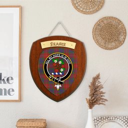 ScotsTee Shop Scottish Fraser Clan Crest Scottish Tartan Wooden Wall Plaque