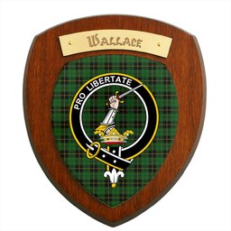 ScotsTee Shop Scottish Wallace Hunting Clan Crest Scottish Tartan Wooden Wall Plaque