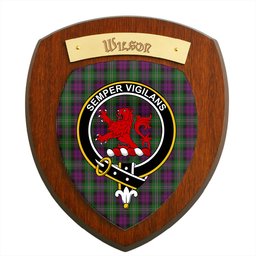 ScotsTee Shop Scottish Wilson Clan Crest Scottish Tartan Wooden Wall Plaque
