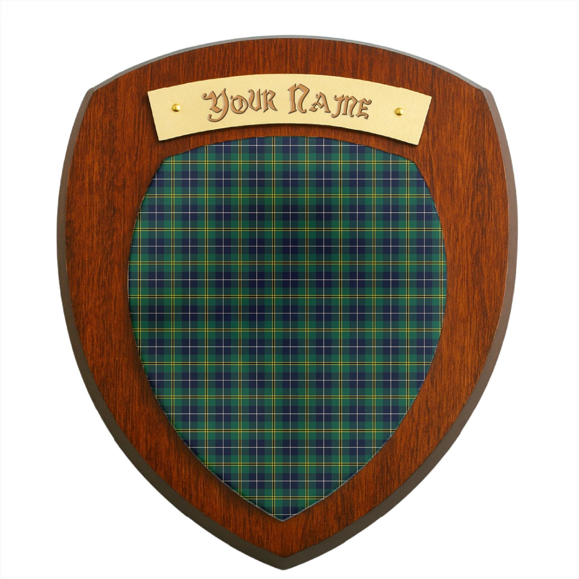 ScotsTee Shop Scottish Turnbull Hunting Modern Clan Clan Tartan Wooden Wall Plaque Personalize with Your Name