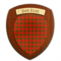 ScotsTee Shop Scottish McQueary Modern Clan Tartan Wooden Wall Plaque Personalize with Your Name
