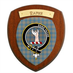 ScotsTee Shop Scottish Napier Ancient Clan Crest Scottish Tartan Wooden Wall Plaque