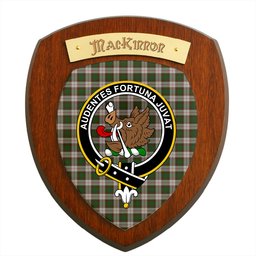 ScotsTee Shop Scottish MacKinnon Dress Clan Crest Scottish Tartan Wooden Wall Plaque