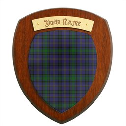 ScotsTee Shop Scottish Weir Modern Clan Tartan Wooden Wall Plaque Personalize with Your Name