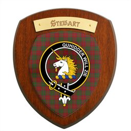 ScotsTee Shop Scottish Stewart of Appin Clan Crest Scottish Tartan Wooden Wall Plaque