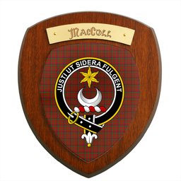 ScotsTee Shop Scottish MacColl Clan Crest Scottish Tartan Wooden Wall Plaque