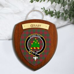 ScotsTee Shop Scottish Grant Clan Crest Scottish Tartan Wooden Wall Plaque