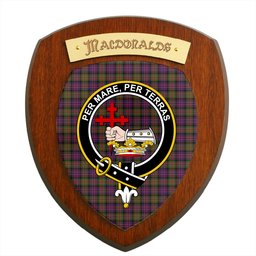 ScotsTee Shop Scottish MacDonald Modern Clan Crest Scottish Tartan Wooden Wall Plaque