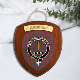 ScotsTee Shop Scottish Auchinleck Clan Crest Scottish Tartan Wooden Wall Plaque