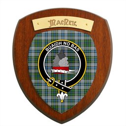 ScotsTee Shop Scottish MacNeil Dress Clan Crest Scottish Tartan Wooden Wall Plaque