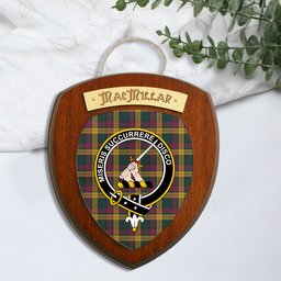 ScotsTee Shop Scottish MacMillan Modern Clan Crest Scottish Tartan Wooden Wall Plaque