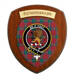 ScotsTee Shop Scottish Fotheringhame Clan Crest Scottish Tartan Wooden Wall Plaque