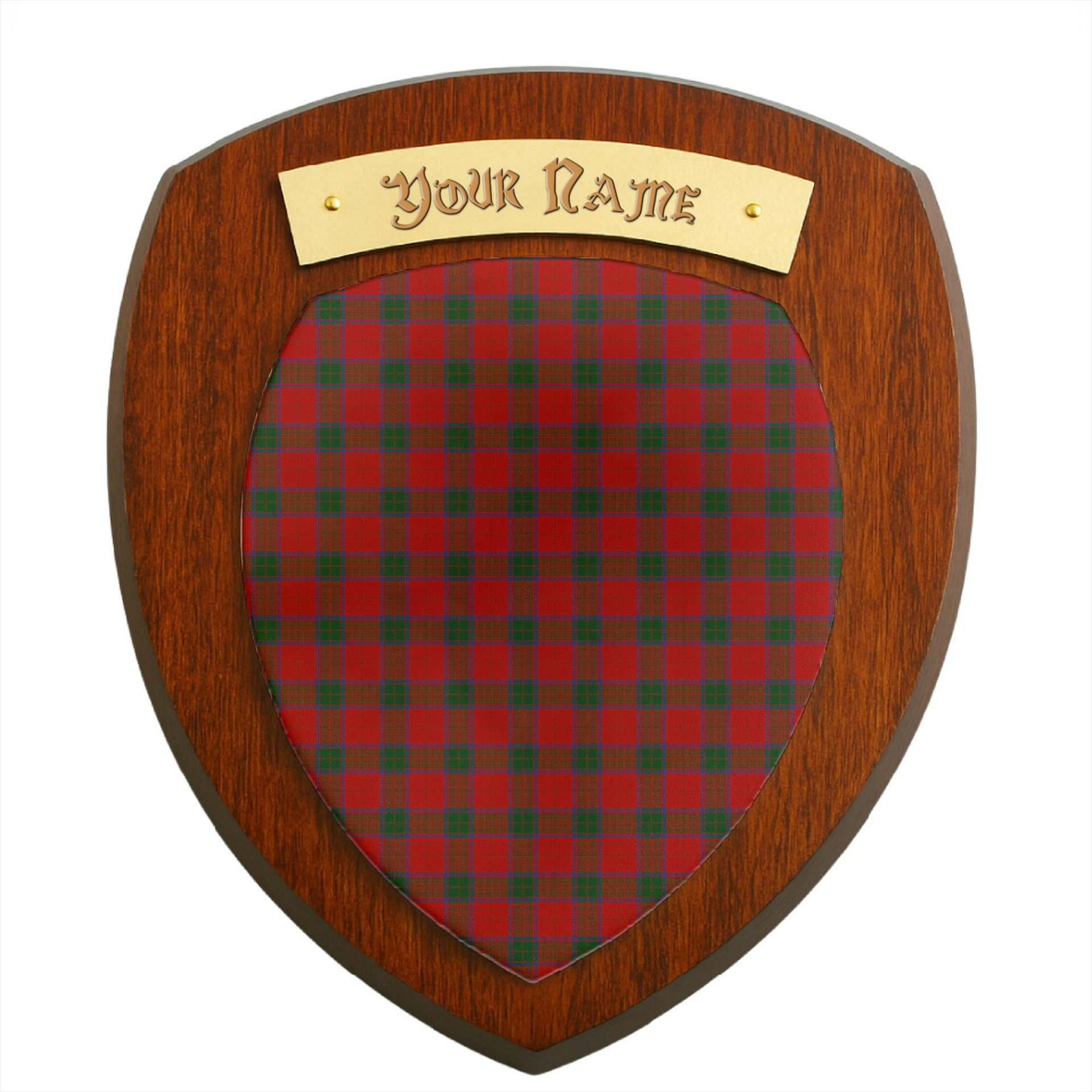 ScotsTee Shop Scottish Robertson Vestiarium Scoticum Clan Tartan Wooden Wall Plaque Personalize with Your Name