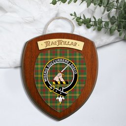 ScotsTee Shop Scottish MacMillan 1946 Clan Crest Scottish Tartan Wooden Wall Plaque