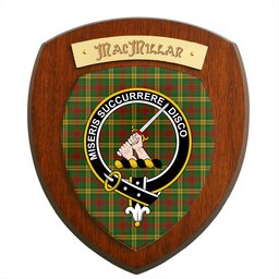 ScotsTee Shop Scottish MacMillan 1946 Clan Crest Scottish Tartan Wooden Wall Plaque