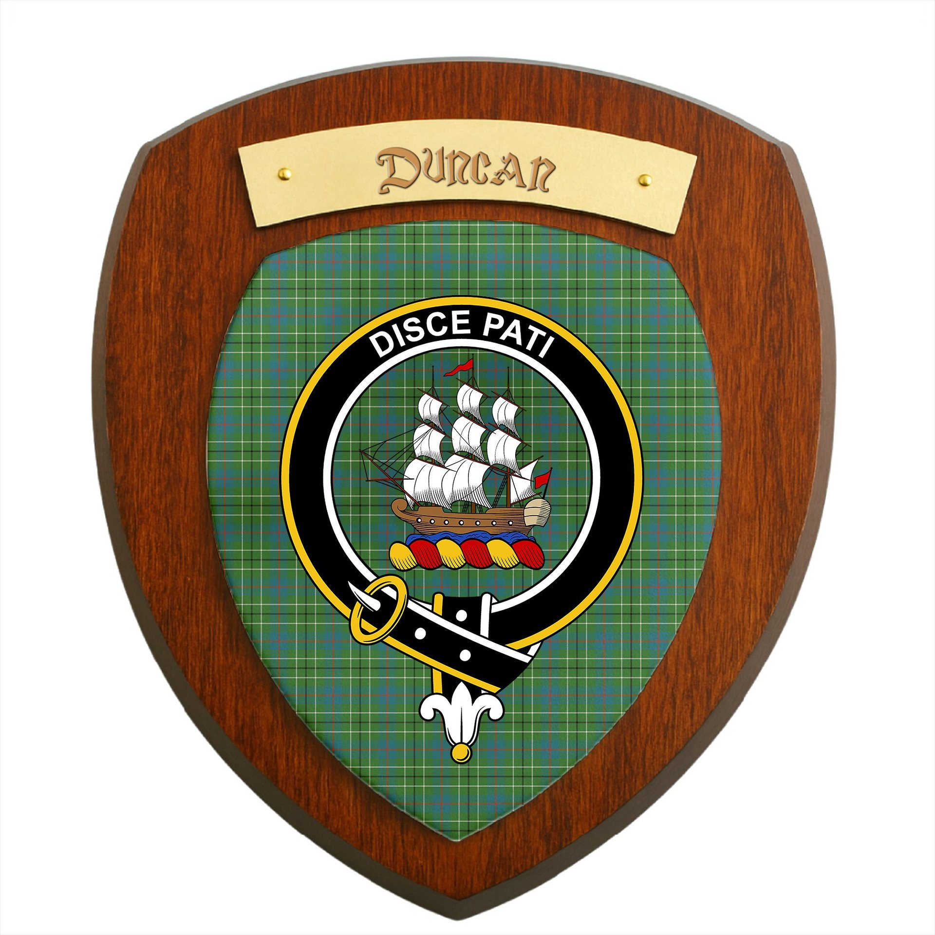 ScotsTee Shop Scottish Duncan Ancient Clan Clan Crest Scottish Tartan Wooden Wall Plaque
