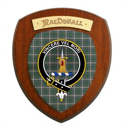 ScotsTee Shop Scottish MacDowall Clan Crest Scottish Tartan Wooden Wall Plaque