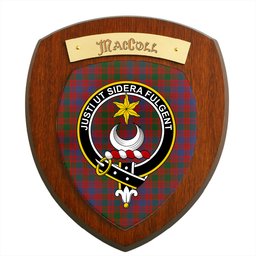 ScotsTee Shop Scottish MacColl Ancient Clan Crest Scottish Tartan Wooden Wall Plaque