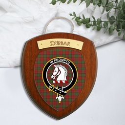 ScotsTee Shop Scottish Dunbar Clan Crest Scottish Tartan Wooden Wall Plaque