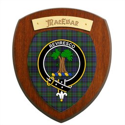 ScotsTee Shop Scottish MacEwan Clan Crest Scottish Tartan Wooden Wall Plaque