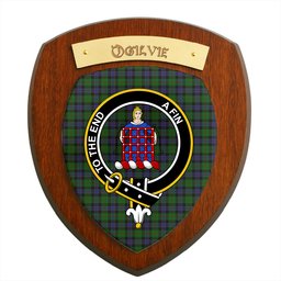 ScotsTee Shop Scottish Ogilvie of Inverarity VS 2 Clan Crest Scottish Tartan Wooden Wall Plaque