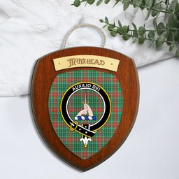 ScotsTee Shop Scottish Muirhead Modern Clan Crest Scottish Tartan Wooden Wall Plaque
