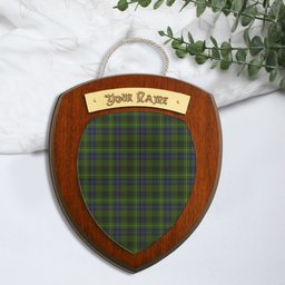 ScotsTee Shop Scottish Stewart Hunting Clan Tartan Wooden Wall Plaque Personalize with Your Name