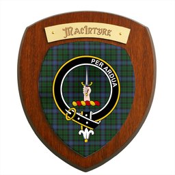 ScotsTee Shop Scottish MacIntyre Clan Crest Scottish Tartan Wooden Wall Plaque