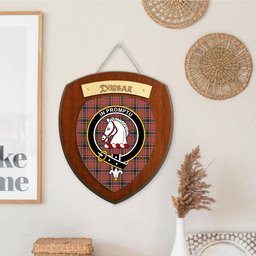 ScotsTee Shop Scottish Dunbar District Modern Clan Crest Scottish Tartan Wooden Wall Plaque