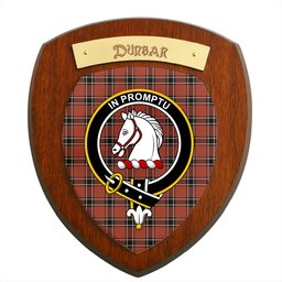 ScotsTee Shop Scottish Dunbar District Modern Clan Crest Scottish Tartan Wooden Wall Plaque
